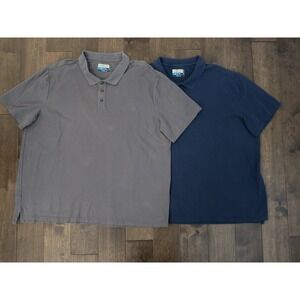 Magellan‎ Outdoors Lot Of 2 Polo Shirt Mens Size 3XL Blue/Grey Moisture Wicking